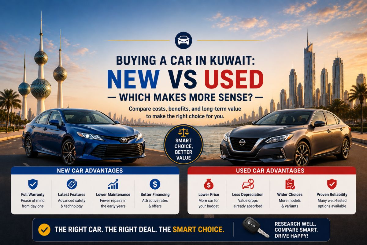 🚗 Buying a Car in Kuwait: New vs Used — Which Makes More Sense?