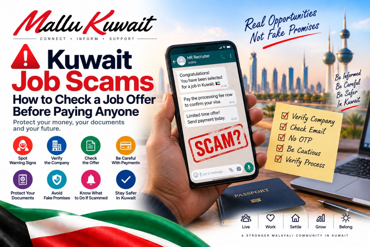 ⚠️ Kuwait Job Scams: How to Check a Job Offer Before Paying Anyone