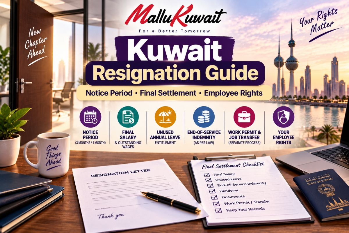 🚪 Kuwait Resignation Guide: Notice Period, Leaving Your Job, Final Settlement & Employee Rights