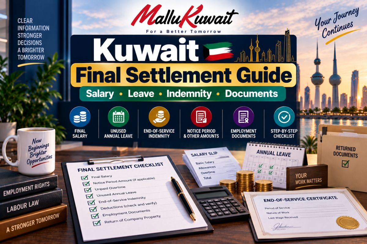 💼 Kuwait Final Settlement Guide: Salary, Leave, Indemnity & Documents Before You Leave
