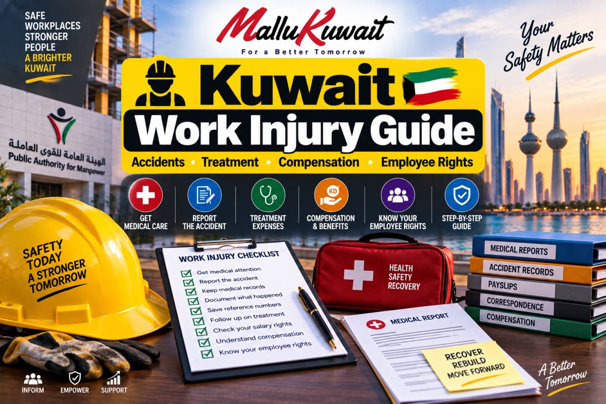 🦺 Kuwait Work Injury Guide: Workplace Accidents, Treatment, Compensation & Employee Rights