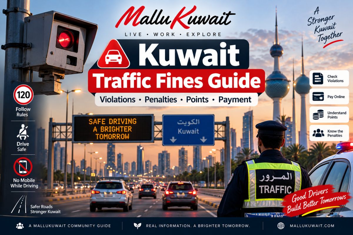 🚨 Kuwait Traffic Fines Guide: Violations, Penalties, Points & Payment