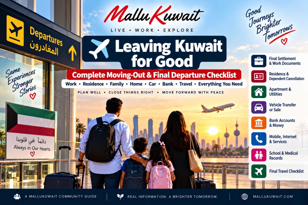 ✈️ Leaving Kuwait for Good: Complete Moving-Out & Final Departure Checklist