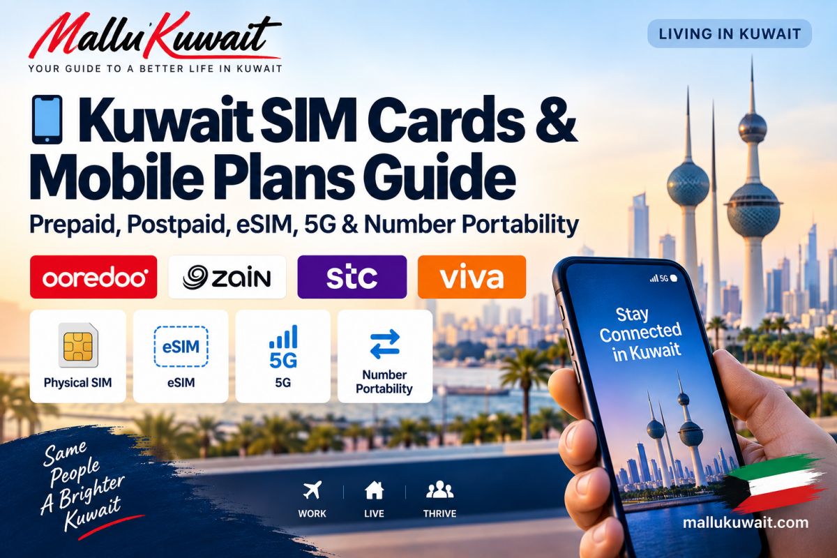 📱 Kuwait SIM Cards & Mobile Plans Guide: Prepaid, Postpaid, eSIM, 5G & Number Portability