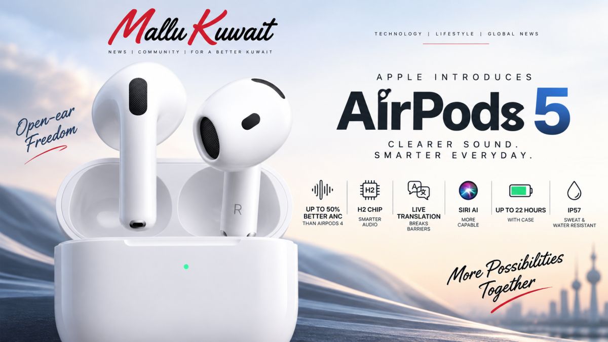 🎧 AirPods 5 Are Official: Powerful ANC, Siri AI, Live Translation, Price & Features